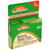 Sundown Natural Water Pills Herbal Supplement Tablets, 30-Count Packages (Pack of 5)