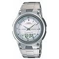 Men's Casio Ana-Digi Metal Sport Watch - Silver ( 9" )