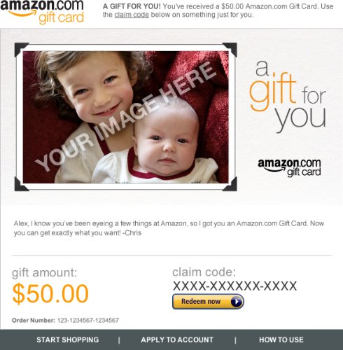 Amazon Gift Card Upload Your Photo - Gift for You