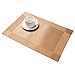 U'Artlines Placemat, Crossweave Woven Vinyl Non-Slip Insulation Placemat Washable Table Mats (Gold, 4pcs placemats)