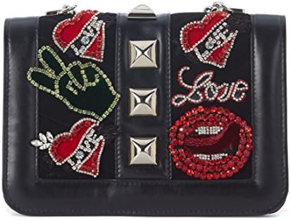 Gedebe Women's Borsa A Spalla Modello Bibi In Pelle Nera Black