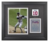 Mounted Memories Atlanta Braves Chipper Jones 6 x 8 Framed Photograph with Facsimile Signature and Plate