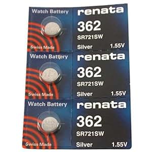 Amazon.com: #362 Renata Watch Batteries 3Pcs: Health & Personal Care