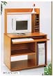 COMPUTER DESK WITH BOOKCASE IN OAK FINISH
