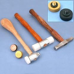3 Nylon Mallet Brass Chasing Planishing Metal Hammers