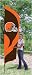 Browns - Tall team flag w/ pole - 8.5' x 2.5'