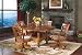 5pcs Traditional Brown Round / Oval Dining Table & 4 Swivel Chairs Set