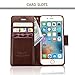 iPhone 6 6s Wallet Case KINGWorld Premium PU Slim Leather Case with Flip Stand Feature with ID Credit Card Slot Holder Pockets Magnetic Closure for Apple iPhone 6 6s (4.7 inch)-Brown