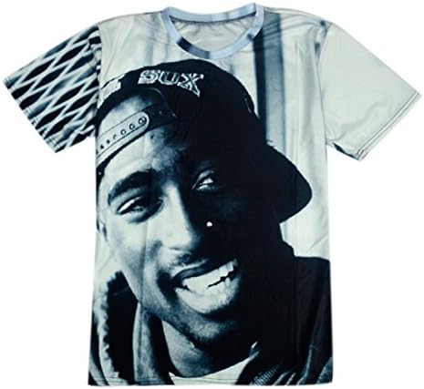 Smile 2Pac Tupac Shakur Shirt Clothing for Men Women (L)