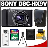 Sony Cyber-Shot DSC-HX9V Digital Camera (Black) with 3D Sweep Panorama + 4G ....