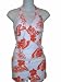 Junior White and Orange Tropical Print Tankini and Boyshorts Swimsuit