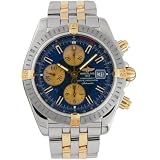 Breitling Windrider Chronomat Evolution 18kt Yellow Gold Steel Blue Mens Watch B1335611-C6-357D by Breitling
