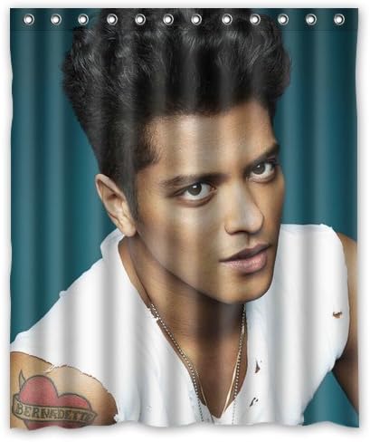 HomeDecor Bruno Mars Fabric Curtain Polyester &amp; Waterproof Custom Shower Curtain 60