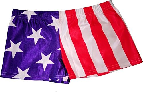Fundesires Womens Stars and Stripes Spandex Shorts
