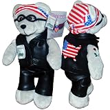 Motorcycle Rider Stamp Bear