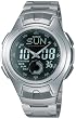 Casio Men's Core AQ160WD-1BV Silver Stainless-Steel Quartz Watch with Digital Dial