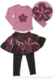 Beetlejuice Brown/Pink Cotton Legging, Skirt & Top