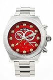 Android Men's Antiforce Power Reserve Quartz Multifunction Bracelet Red Dial Watch