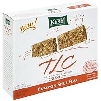 Kashi TLC Crunchy Granola Bar, Pumpkin Spice Flax, 6 Count Box, 1.4-Ounce Bars (Pack of 12)