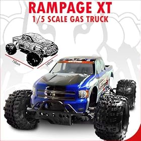 Redcat Racing Rampage XT Blue 1/5 Scale Gas Powered 4 Wheel Drive Monster Truck