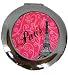 Hot Pink Paris Round Compact Mirror