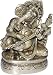 Brass Statue Sitting Ganesha Playing Bina 2.5 x 2.5 x 4 inches