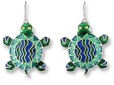 Calypso Turtle Enamel & Silver Earrings