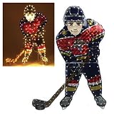 44" NHL Florida Panthers Outdoor Lighted Hockey Player Lawn Figure Decoration