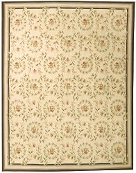 Handmade Chinese Aubusson Collection "Rouen Design" Wool Rug