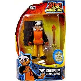  The Secret Saturdays Action Figure Zak Saturday with Fire Sword