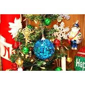 クリスマスオーナメント＃109　ミラーボール　ブルー