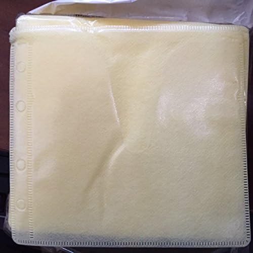Two Sided CD/DVD/BluRay Sleeves for Ring Binder - 100 Pack - Yellow