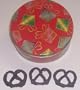 Scott's Cakes 1 lb. Dark Chocolate Covered Pretzel in a Christmas Present Tin