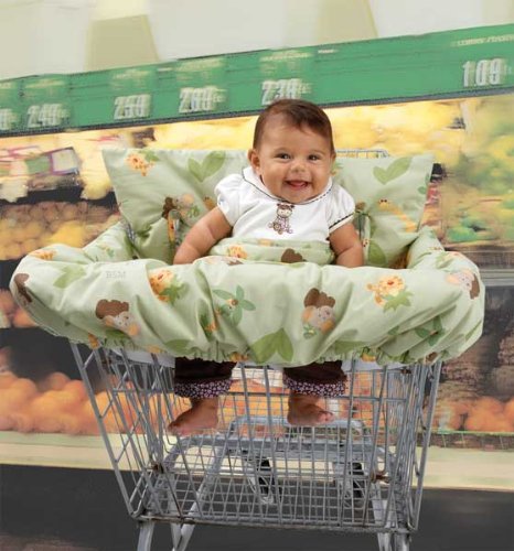 Buy Low Price Cozy Crown Crafts Jungle Babies Shopping Cart Cover, Sage B004HH6KJ2