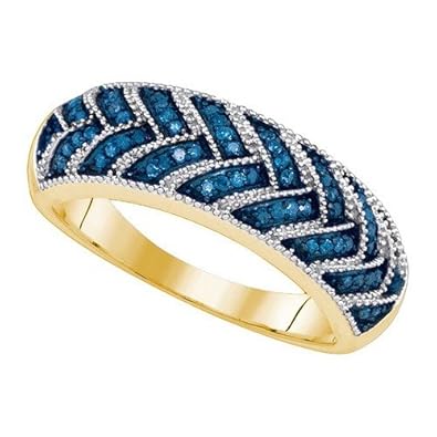 Cheap Girls Jewelry 0.20CTW BLUE DIAMOND FASHION BAND For Sale