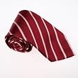 Red Stripes Woven Silk Neckie Gift Box Set Dark Red Gift Ideas for Men T8429