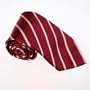 Red Stripes Woven Silk Neckie Gift Box Set Dark Red Gift Ideas for Men T8429