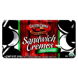 Country Choice Organic Mint Cr&egrave;me Sandwich Cremes, 12-Ounce Packages (Pack of 6)