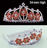 Bridal Flower Girl Prom Party Green Crystal Tiara T26
