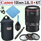 Canon EF 100mm f/2.8L IS USM 1-to-1 Macro Lens + Deluxe Accessory Kit