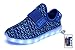 SLEVEL 16 Colors Breathable LED Light Up Shoes USB Sneakers for Kids Boys Girls(S33Blue33)