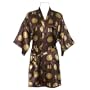 Brown Silky Hapi Coat (short kimono) Coin Design 50HC0907BR