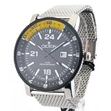 MENS CROTON STEEL 24 HOUR TIME MESH BAND DATE WATCH CN307148SSBK by Croton