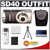 Canon PowerShot SD40 ELPH (Sepia) Digital Camera with Spare NB-4L + Padded Carrying Case