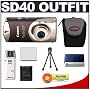 Canon PowerShot SD40 ELPH (Sepia) Digital Camera with Spare NB-4L + Padded Carrying Case