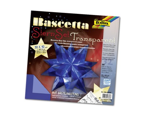 Folia 836/3030 - Bastel-Set Bascetta-Stern 30 x 30 cm 30 Blatt blau Preisvergleich