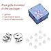 Freeman Jewels Platinum-Plated Sterling Silver Round Cubic Zirconia Stud Earrings 2 cttw