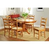 TMS Ladder back Chair, Oak, Set of 2