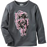 OSHKOSH(オシュコシュ) オシュコシュ オリジナル グラフィックティ グレー トップス長袖Tシャツ 8歳【並行輸入】