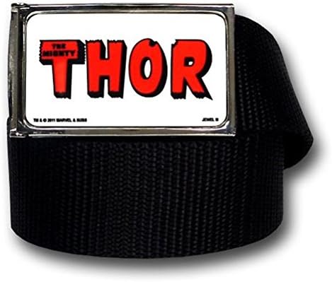 New Series Marvel Comics Thor Logo Black Web Belt
